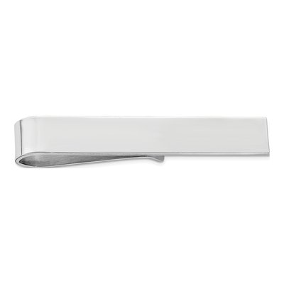 Men's Sterling Silver Rhodium Tie Bar, Engravable