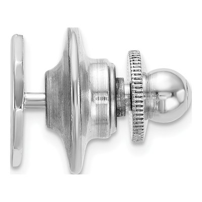 Sterling Silver Rhodium-Plated Tie Tac – view 3