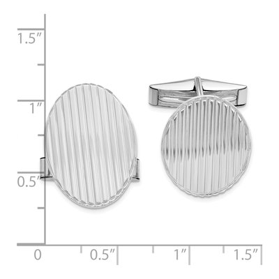 Men's Sterling Silver Rhodium-Plated Cuff Links – view 3