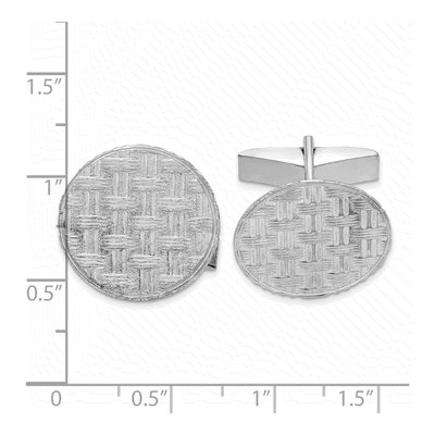 Men's Sterling Silver Rhodium-Plated Cuff Links – view 3