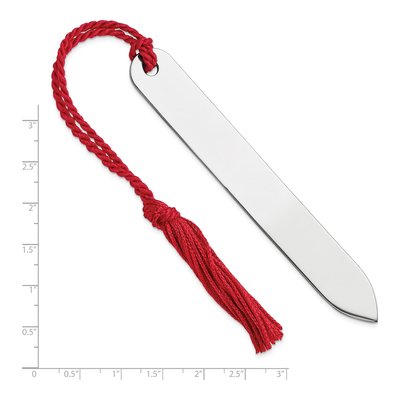 Sterling Silver Bookmark with Tassel – view 4