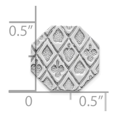 Sterling Silver Rhodium-Plated Tie Tac for Men – view 4
