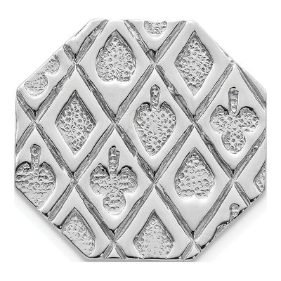 Sterling Silver Rhodium-Plated Tie Tac for Men