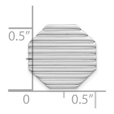 Sterling Silver Rhodium-Plated Tie Tac for Men – view 4
