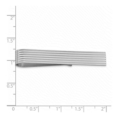 Men's Sterling Silver Rhodium-Plated Tie Bar – view 3
