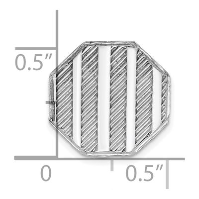 Men's Sterling Silver Rhodium-Plated Tie Tac – view 4
