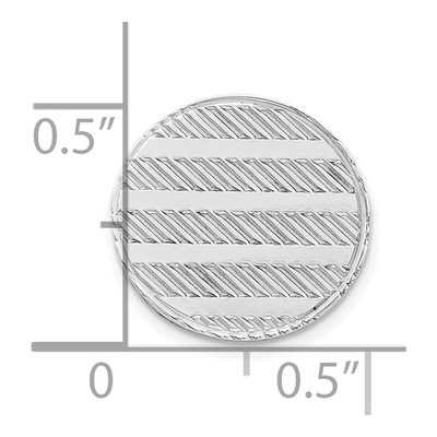 Men's Sterling Silver Rhodium-Plated Tie Tac – view 3