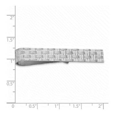 Men's Sterling Silver Rhodium-Plated Tie Bar – view 3