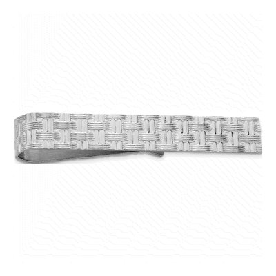 Men's Sterling Silver Rhodium-Plated Tie Bar