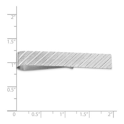 Men's Sterling Silver Rhodium-Plated Tie Bar – view 3