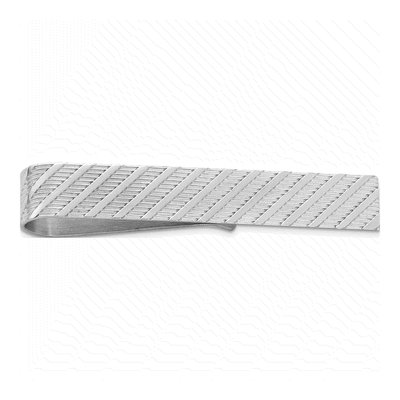 Men's Sterling Silver Rhodium-Plated Tie Bar