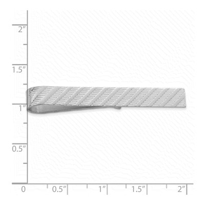 Men's Sterling Silver Rhodium Tie Bar – view 3