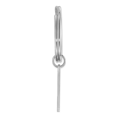 Sterling Silver Rhodium-Plated Key Ring – view 3