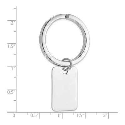 Sterling Silver Rhodium-Plated Key Ring – view 4