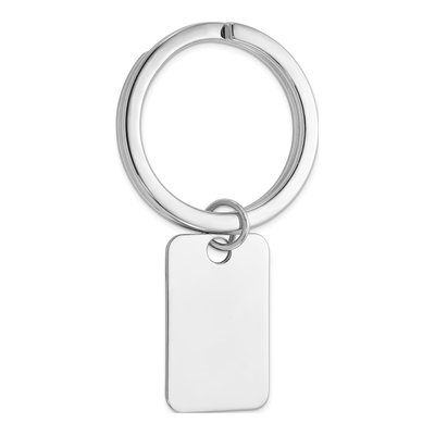 Sterling Silver Rhodium-Plated Key Ring