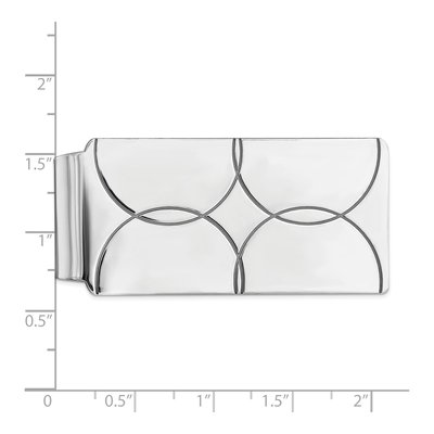 Sterling Silver Rhodium-Plated Money Clip for Men – view 3