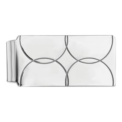 Sterling Silver Rhodium-Plated Money Clip for Men