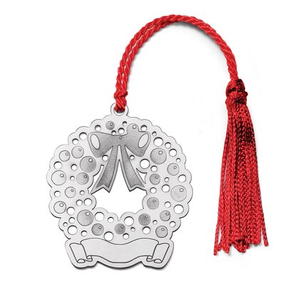 Sterling Silver Christmas Wreath Ornament