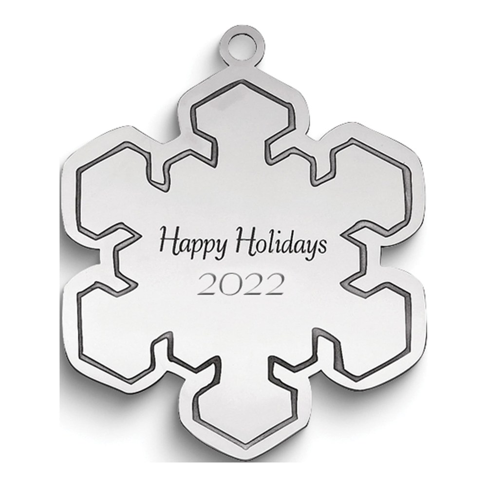 Personalized Silver Snowflake Christmas Ornament