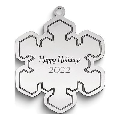 Personalized Silver Snowflake Christmas Ornament