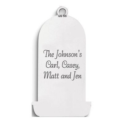 Personalized Silver Christmas Window Pane Ornament – view 2