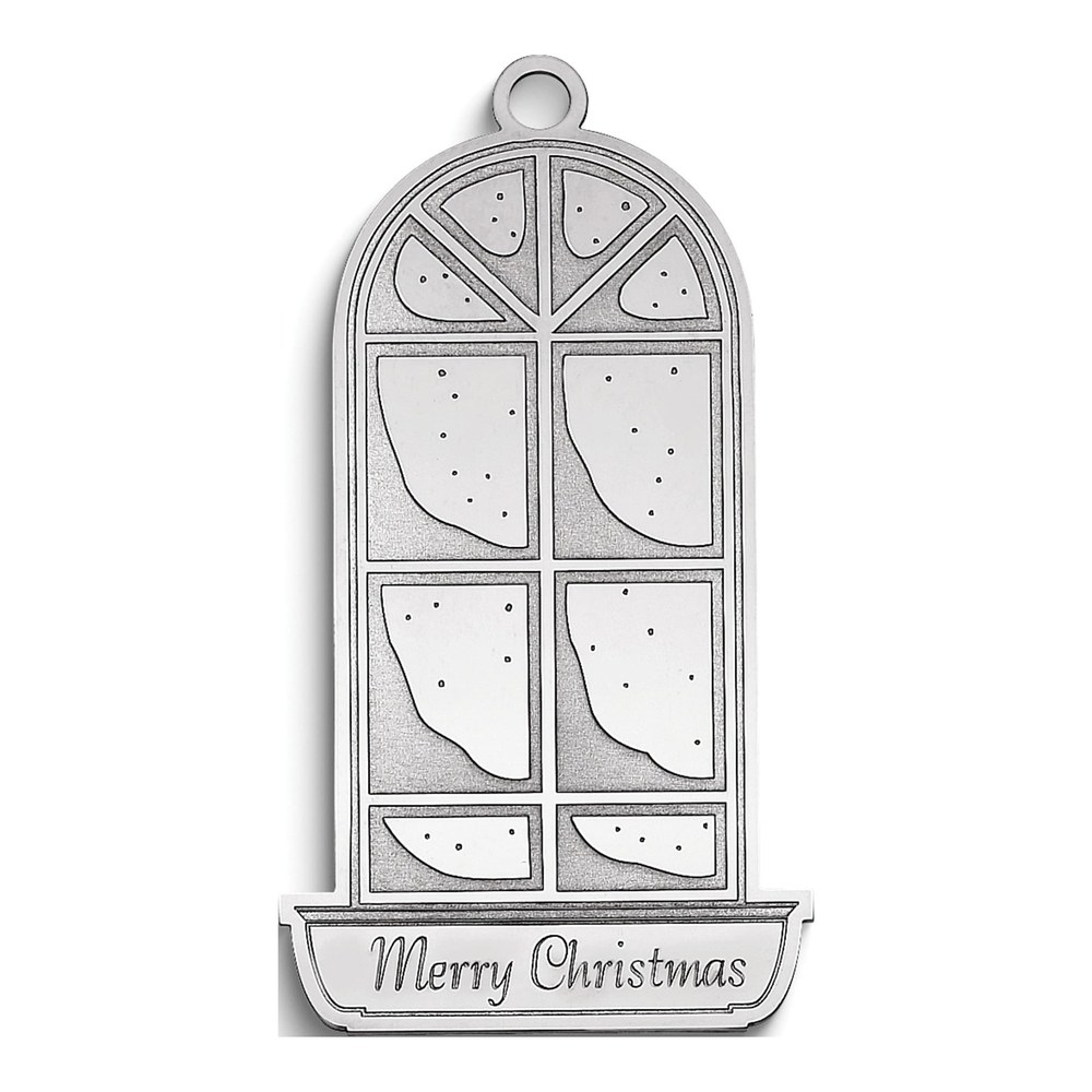 Personalized Silver Christmas Window Pane Ornament