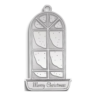 Personalized Silver Christmas Window Pane Ornament