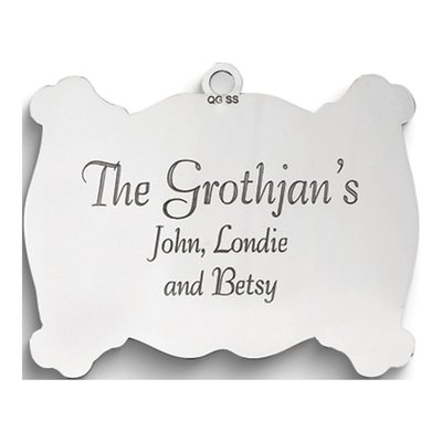 Personalized Sterling Silver Christmas Ornament – view 2