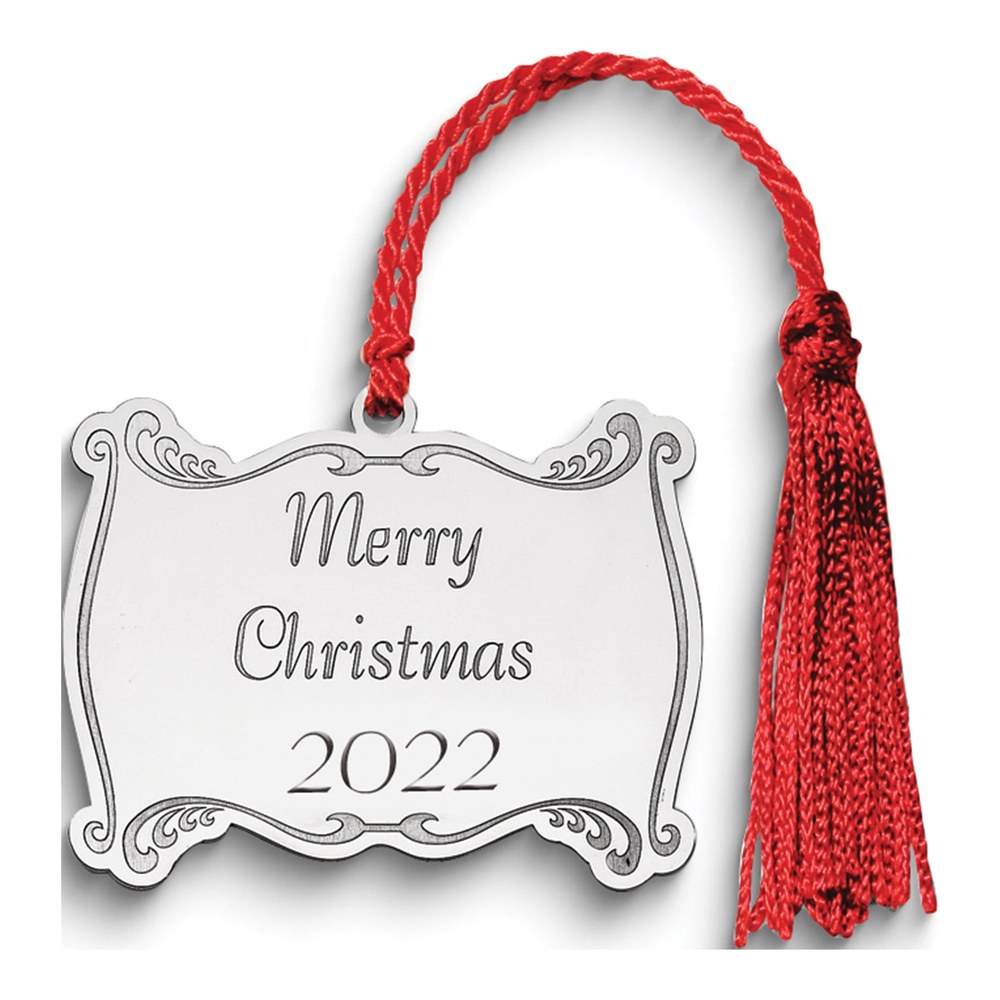 Personalized Sterling Silver Christmas Ornament