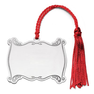 Sterling Silver Engravable Christmas Plaque Ornament