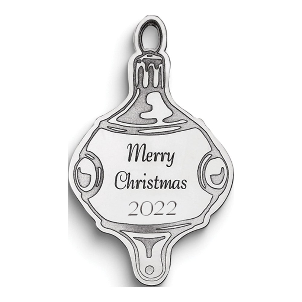 Personalized Sterling Silver Christmas Ornament