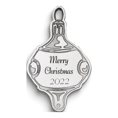 Personalized Sterling Silver Christmas Ornament