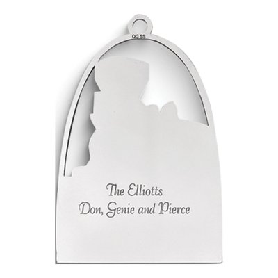 Personalized Silver Christmas Train Ornament – view 2