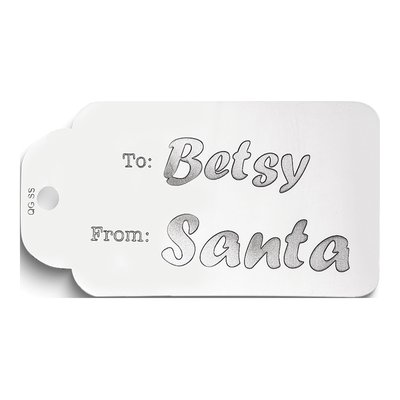Personalized Sterling Silver Christmas Gift Tag – view 2