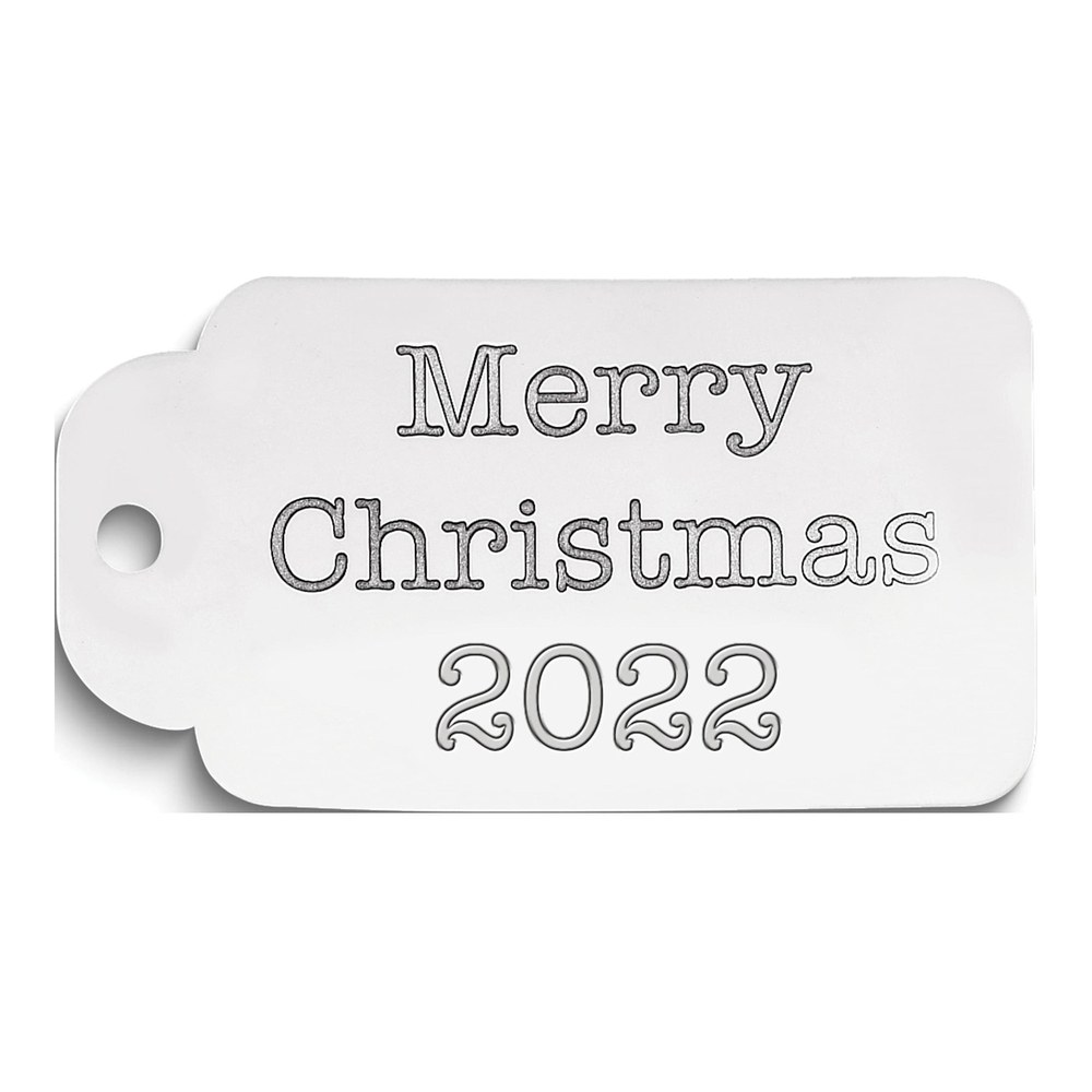 Personalized Sterling Silver Christmas Gift Tag