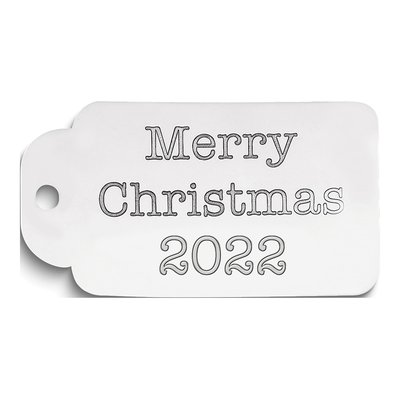 Personalized Sterling Silver Christmas Gift Tag