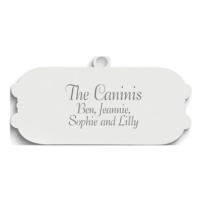 Personalized Sterling Silver Christmas Gift Tag – view 2