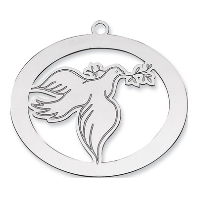 Sterling Silver Blank Dove Ornament