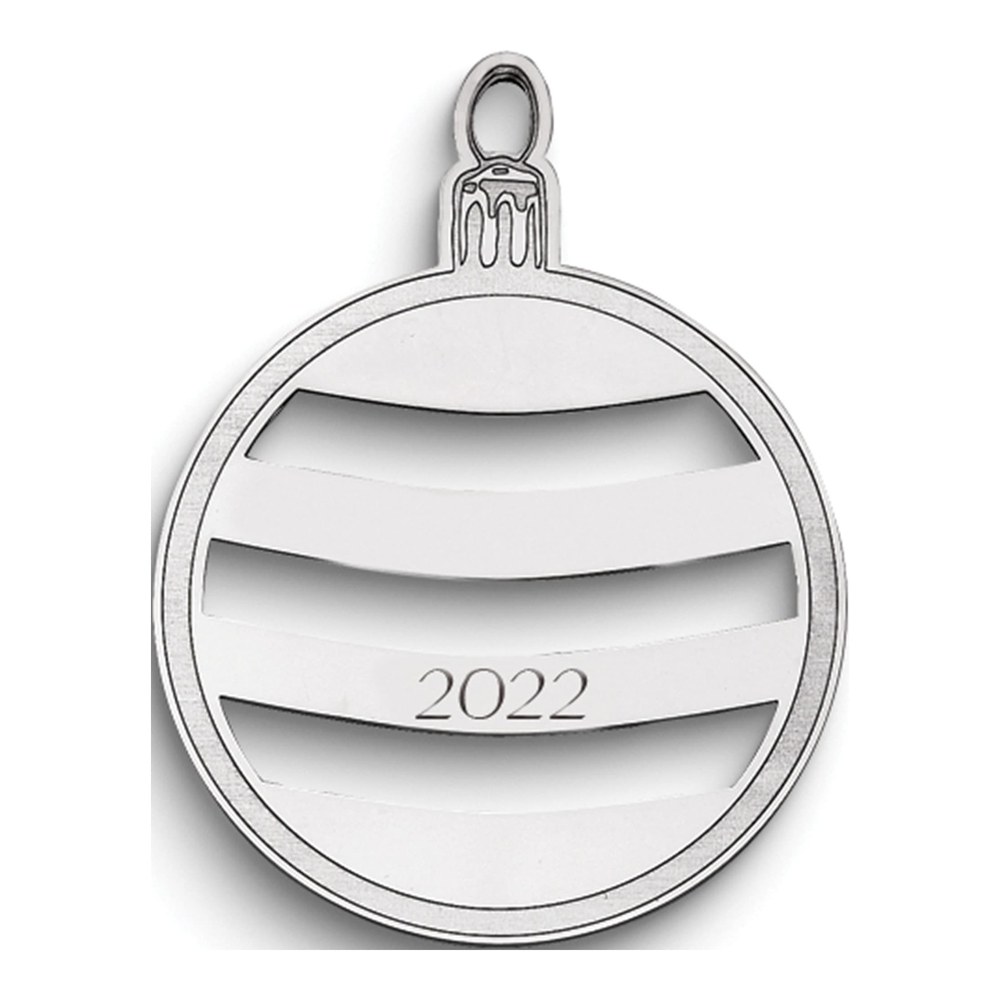 Personalized Sterling Silver Christmas Ornament