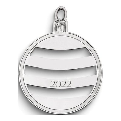 Personalized Sterling Silver Christmas Ornament