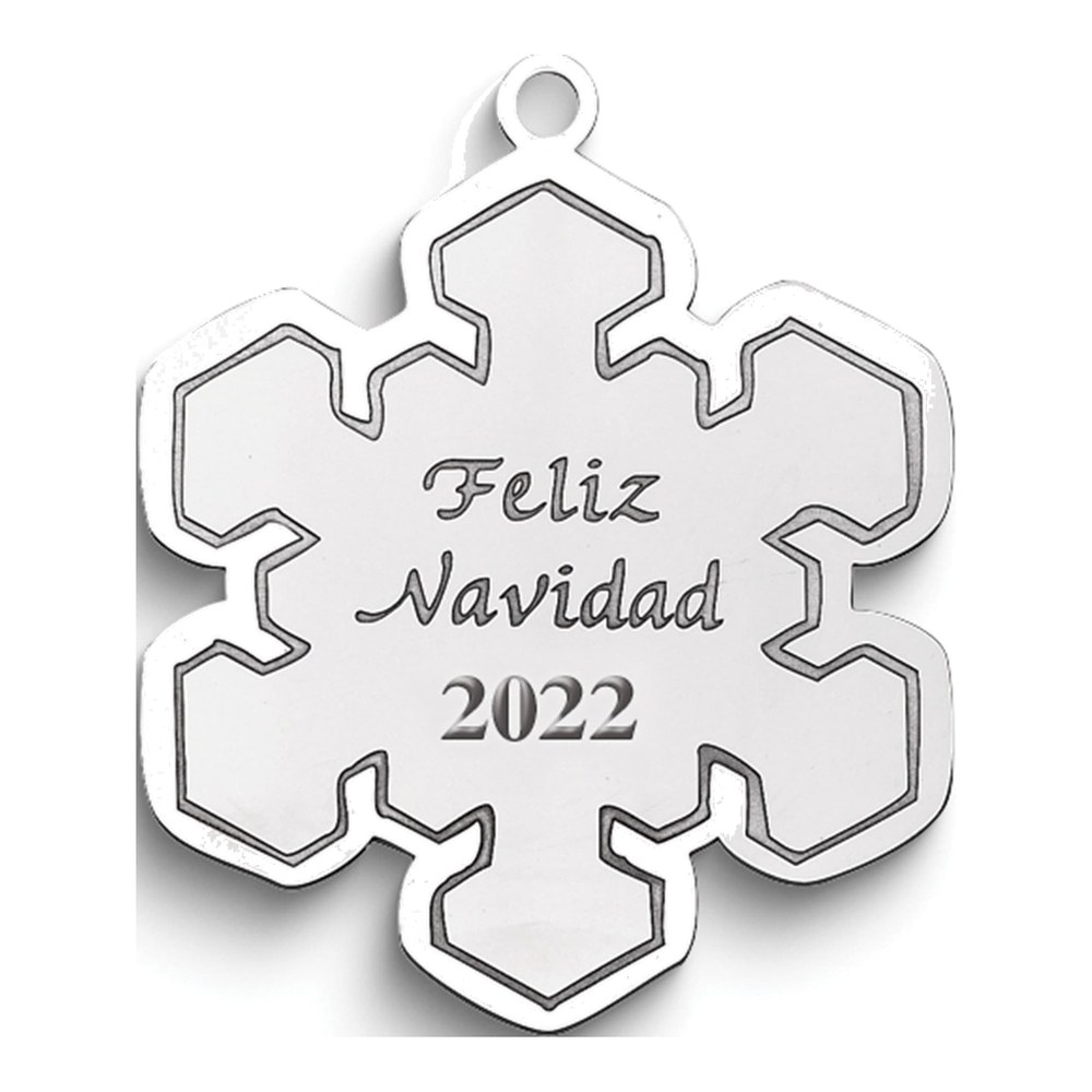Personalized Silver Snowflake Ornament