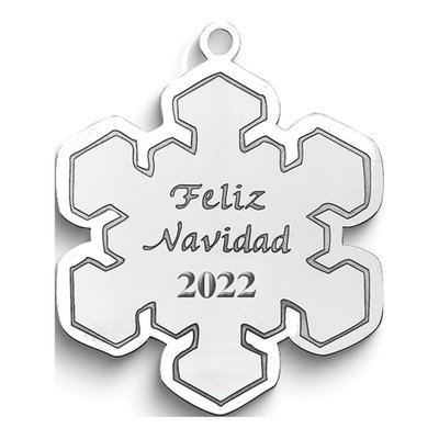 Personalized Silver Snowflake Ornament