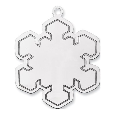 Sterling Silver Engravable Snowflake Ornament