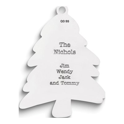 Personalized Sterling Silver Christmas Ornament – view 2