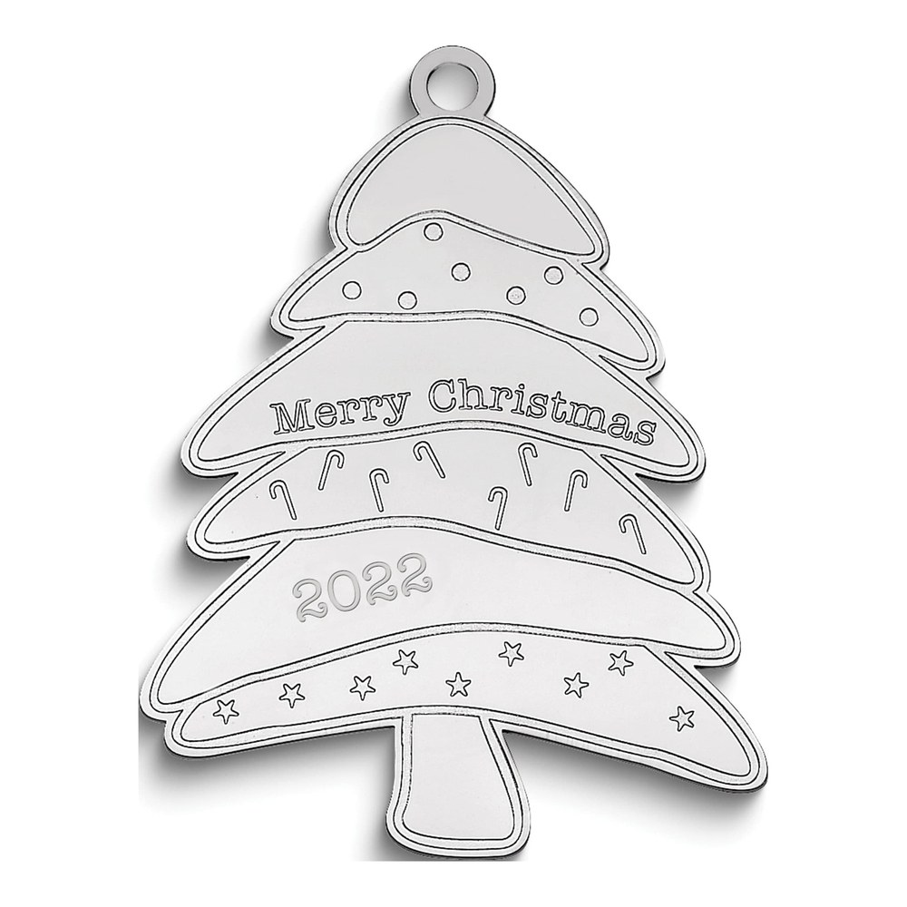 Personalized Sterling Silver Christmas Ornament
