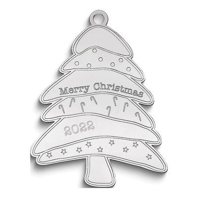 Personalized Sterling Silver Christmas Ornament