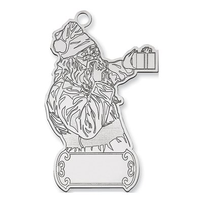 Sterling Silver Santa Ornament