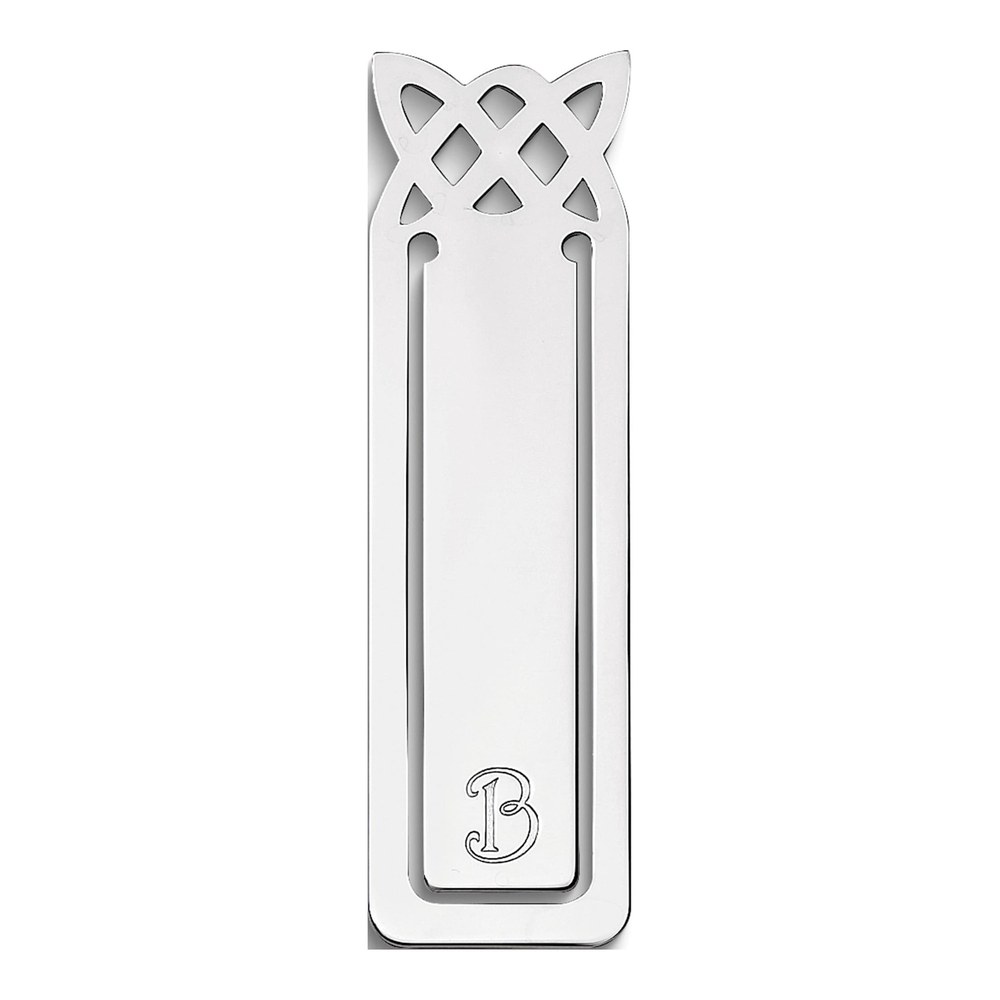 Sterling Silver Knot Bookmark, Engravable Gift