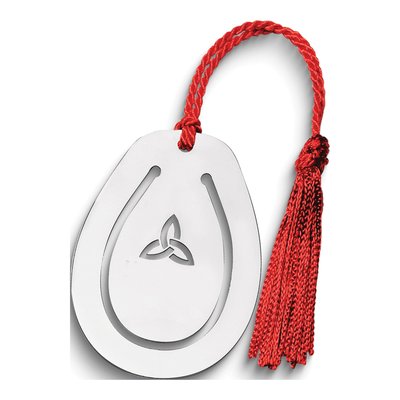 Sterling Silver Trinity Knot Bookmark with Tassel – view 2