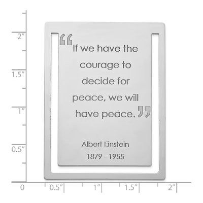 Sterling Silver Einstein Quote Bookmark – view 2
